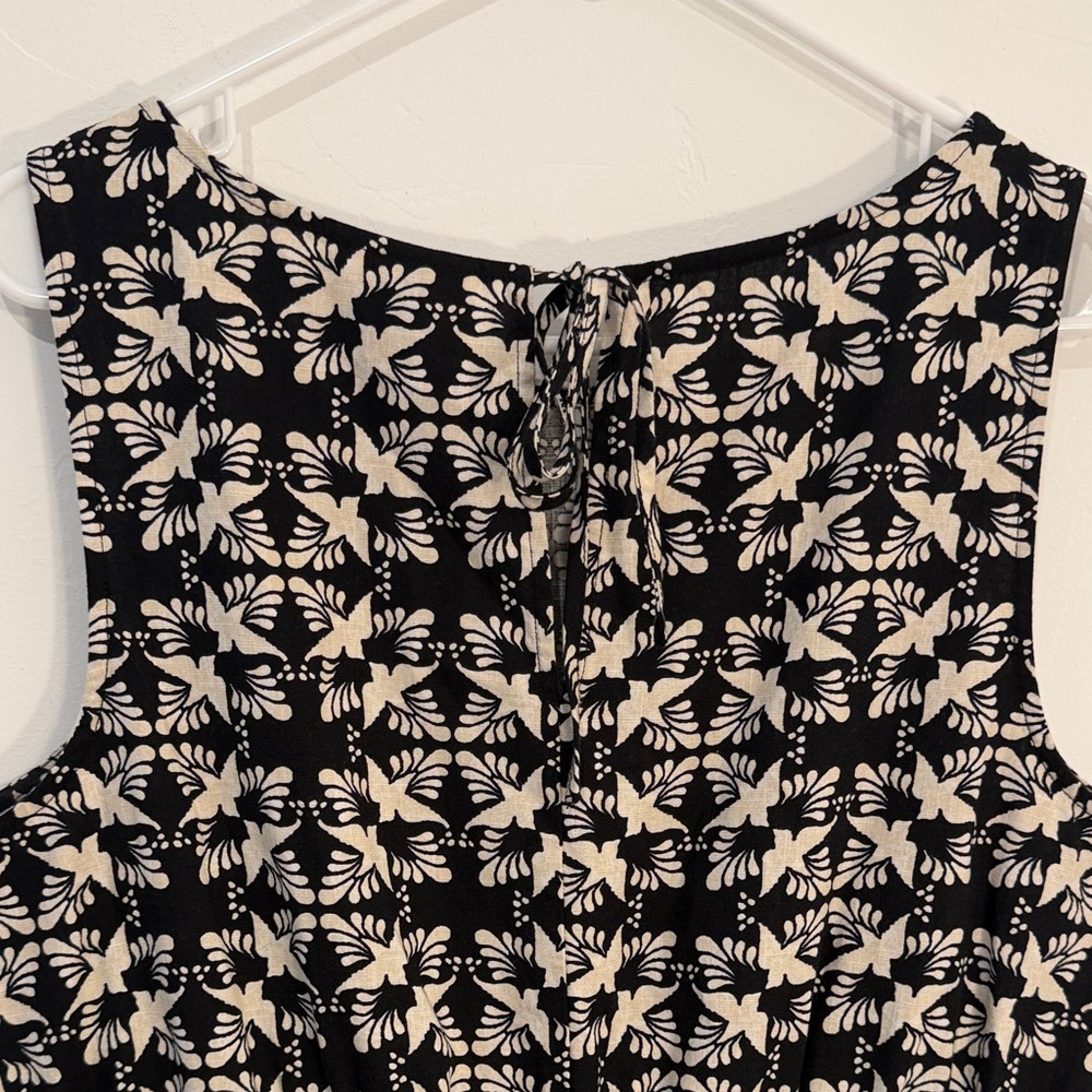 Universal Thread Black/cream bird pattern boat ne… - image 7